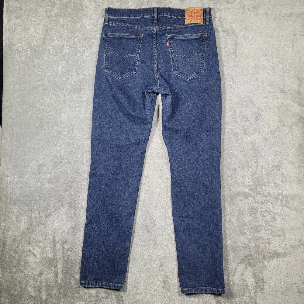 Levi's 541 Jeans Men 36x36 (Fits 36x33) Athletic Taper Stretch Dark Wash Denim
